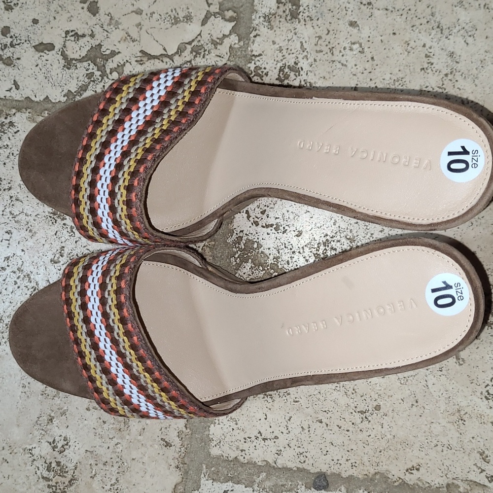 Veronica Beard Dali Woven Wedges Sandals Size 10 - Picture 5 of 6